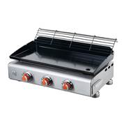 Plancha Silvia II G Inox 3 feux Brasero Plaque fonte