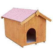 Niche pour chiens, toit bitumé bois FSC