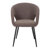 Lot 2 chaises tapissées style contemporain marron