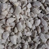 Gravillons quartz concassé blanc nuancé granulométrie 6/10 350 kgs en 10 sacs