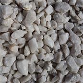 Gravillons quartz concassé blanc nuancé granulométrie 6/10 350 kgs en 10 sacs