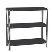 Étagère en métal anthracite 3 étagères charge 100 kgs dim.900x900x300mm à visser