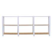Étagère en métal blanc osb 9 étagères charge 200 kgs dim.1000x2400x300mm sans vis