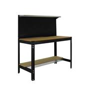 Établi métal anthracite bois capacité charge 600 kgs dim.1445x1210x610mm à visser