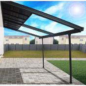 Toit terrasse aluminium avec toit amovible 12,04 m2