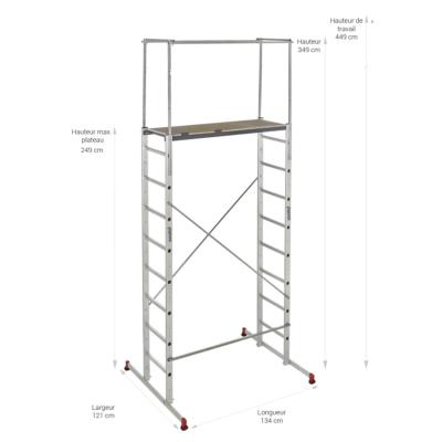 Échafaudage aluminium 4.49 m ALTUS 250