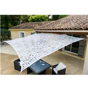 Toile d'ombrage ajourée rectangulaire blanche 120g/m2 dim.2x3m