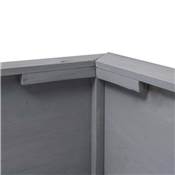 Carré de potager en bois 115x115cm hauteur 25cm gris