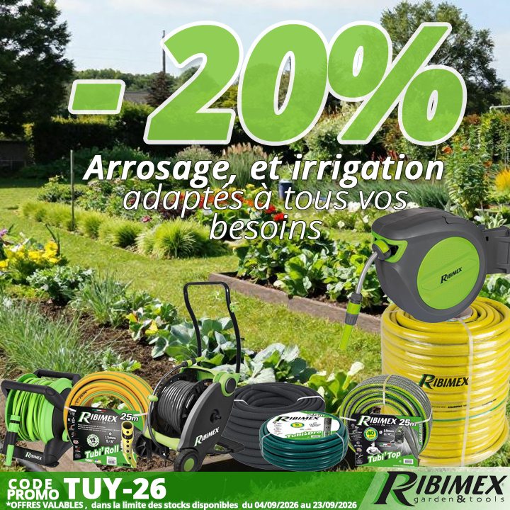 Profitez de notre offre exclusive , 20% de remise sur les pulvérisateurs Ribimex avec le code PULVE-26 chez Bricommerce