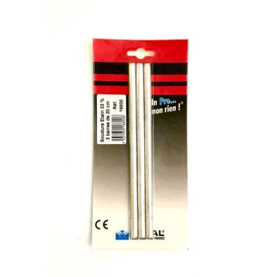 3 barres de 20cm d'etain 33%