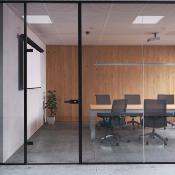 Serrure porte verre cadre bois cylindre clés porte verre 8-12mm acier alu. noir