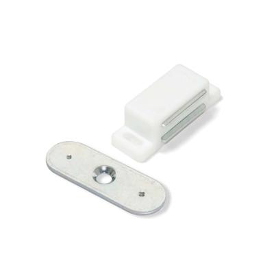 Lot 20 ferme-portes magnétiques Acier plastique Blanc