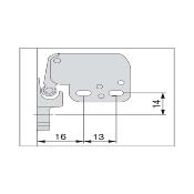 Lot 10 serrures bascule meubles Fast Latch acier plastique blanc
