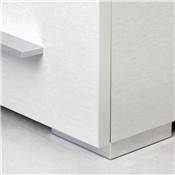 Lot 20 pieds meuble Alumix 8 haut. 24mm plastique alu.