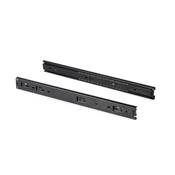 Lot 5 jeux Coulisses tiroirs roulement billes haut. 45mm prof. 450mm sortie totale Noir