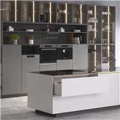 Tiroir ext. Vertex réglages 3D haut. 93mm 40kg prof. 550mm Acier blanc
