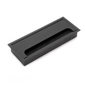 Passe-câbles table Quadrum rectangulaire 269x80mm encastrer alu. noir