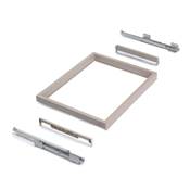 Kit 7 porte-pantalons 1 plateau 1 cadre coulissant f. douce armoires réglable mod. 800mm Gris