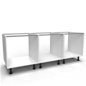 Kit 4 profils transversaux meubles cuisine Albeam accessoires visser alu. plastique anodisé mat