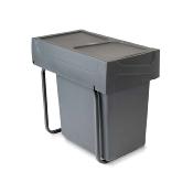 Poubelles coulissante recyclage cuisine 1x20L fixation inférieure extraction manuel