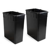 Bac tri sélectif a compartiments Recycle ouverture du couvercle par pédale 2x15L Acier inoxydable