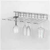 Porte-verres meubles Supra 5 rangées long. 320mm Acier Chromé