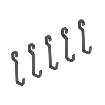 Lot 5 crochets muraux Titane suspendre les accessoires cuisine au mur Titane acier Anthracite