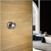 Bouton porte d'entrée Modèle Bowler diam.70mm poignée Acier inoxydable Nickel satiné