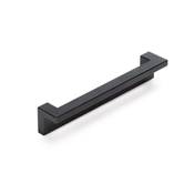 Lot 5 poignées meubles Ribarroja L144mm entraxe 128mm Zamak noir