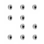 Lot 10 boutons meubles Benetusser diam. 41mm Zamak Nickel satiné