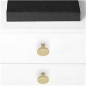 Lot 10 boutons meubles Uppsala diam. 30mm alu. Or