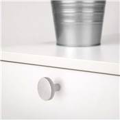 Lot 10 boutons meubles Uppsala diam. 30mm alu. Inox brossé
