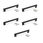 Lot 5 poignées meubles Sofia L189mm entraxe 160mm alu. noir