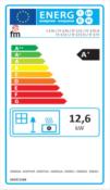 Insert à bois avec four 17kw vermiculite bûches 62cm sortie 150mm