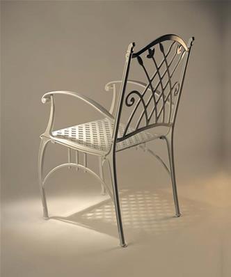 Fauteuil de jardin, collection Puerto, lot de 2, couleur blanc