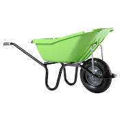 Brouette 110 Litres 1 roue gonflable verte