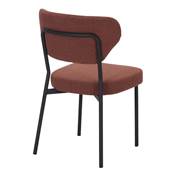 Lot 2 chaises tapissées style mid century argile