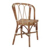 Lot 2 chaises rotin style bistrot curry