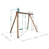 TONKA portique, balançoire avec échelle pour enfant,  Dim.2,42 x 1,66 x H. 1,95 m
