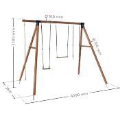 Portique en bois pour ados GALDAR,  Dim.400x364x310cm, âges 14 ans+