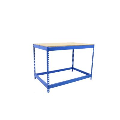 Table de travail en métal bleu bois charge 400 kgs dim.900x1200x450mm sans vis