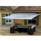 Toile d'ombrage ajourée rectangulaire blanc 120g/m2 dim.4x5m