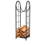 Range bûche d'intérieur deux niveaux hauteur 122cm noir