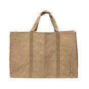 Sac porte bches en jute naturel 60x30x40cm 330 g/m intrieur plastifi beige