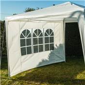 Coté de tente avec fenêtre 290x190cm 90g/m2 blanc