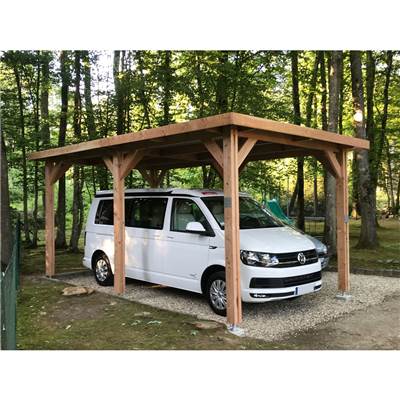 Abri, carport Toit Plat, Bois DOUGLAS Français