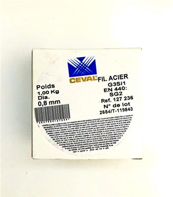 Bobine de fil fer acier dia 0.8mm - 1kg