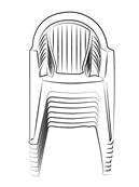 Housse 90 grammes grise pour chaises empilables ou fauteuil 70x70xh110 cm