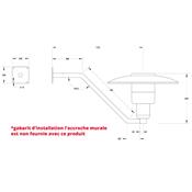 Champignon chauffant à fixer au mur GPL 12 Kw