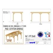 Abri, carport Toit Plat, Bois DOUGLAS Français